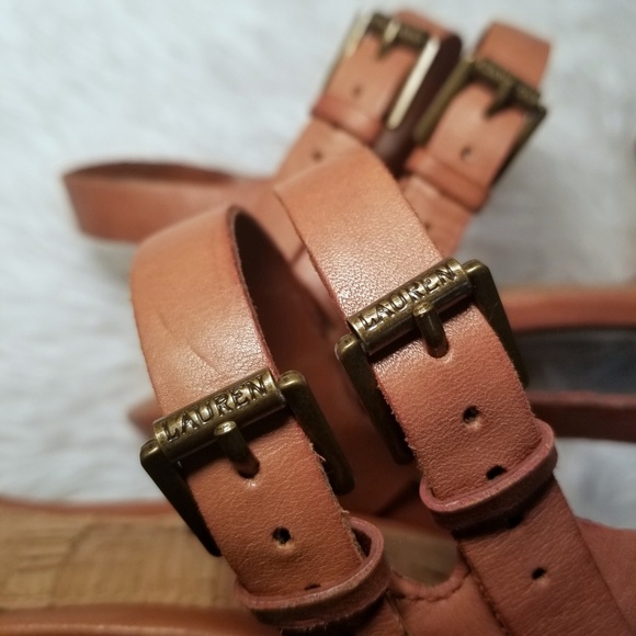 EUC Lauren Ralph Lauren Strappy Sandal Heels 7 - Picture 3 of 7